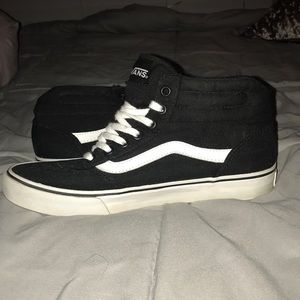 Women’s black high top Vans